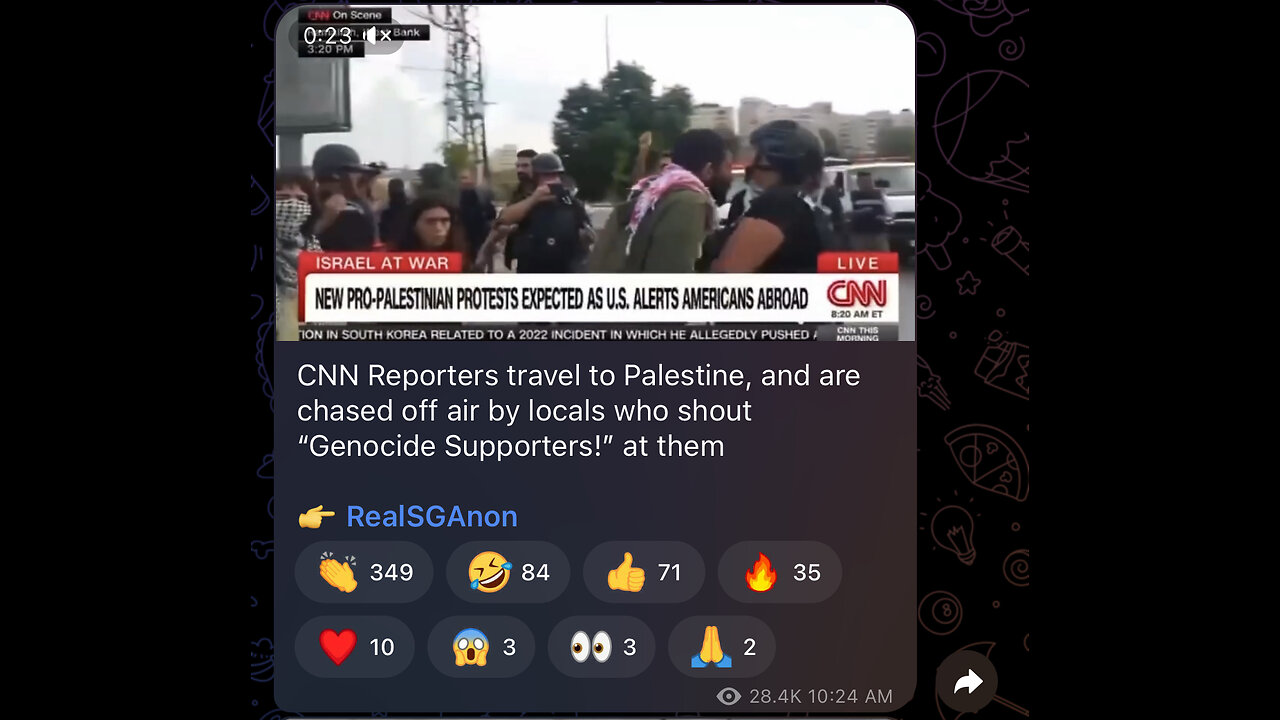 CNN Reporters travel to Palestine, and are chased off air by locals who shout “Genocide Supporters!”