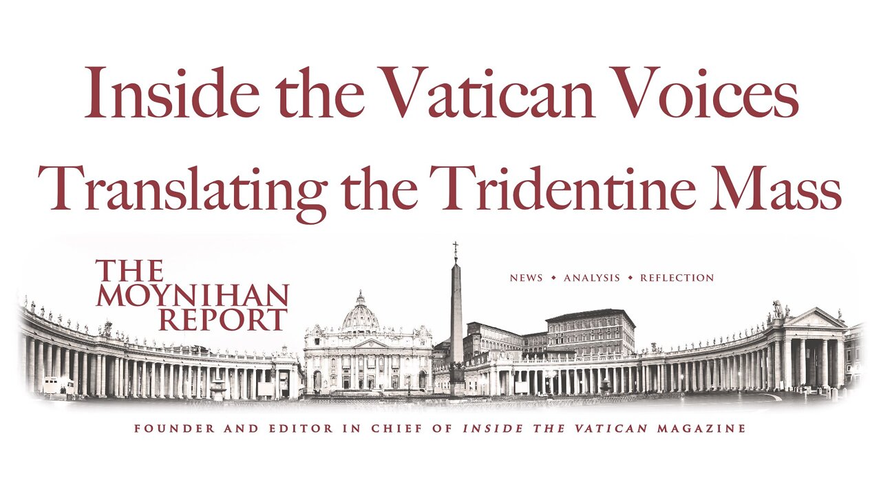 Inside the Vatican Voices: Translating the Tridentine Mass, ITV Writer's Chat W/ Dr. Anthony Esolen