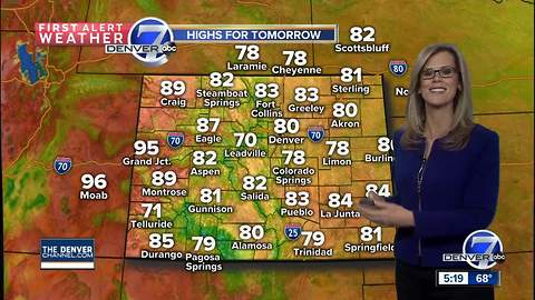 Cooler air moves into Colorado