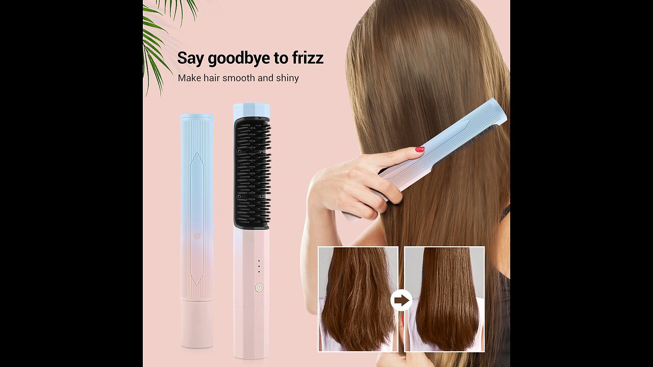 2 in 1 Wireless Curler & Straightener