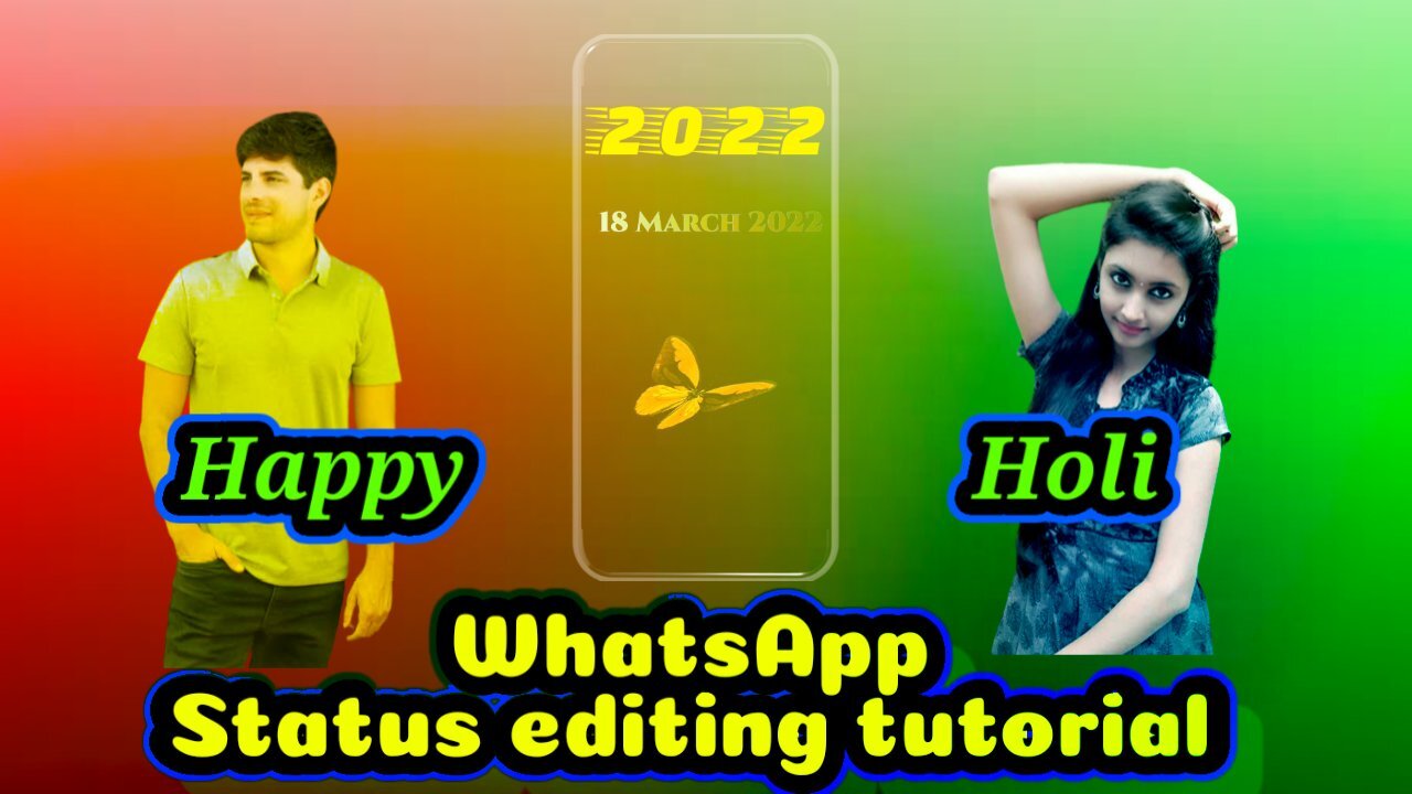 happy holi whatsapp status editing tutorial / status editing