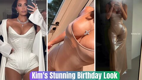 Kim Kardashian Celebrates Turning 44 in Skin-Tight Nude Dress: ‘Birthday Suit'