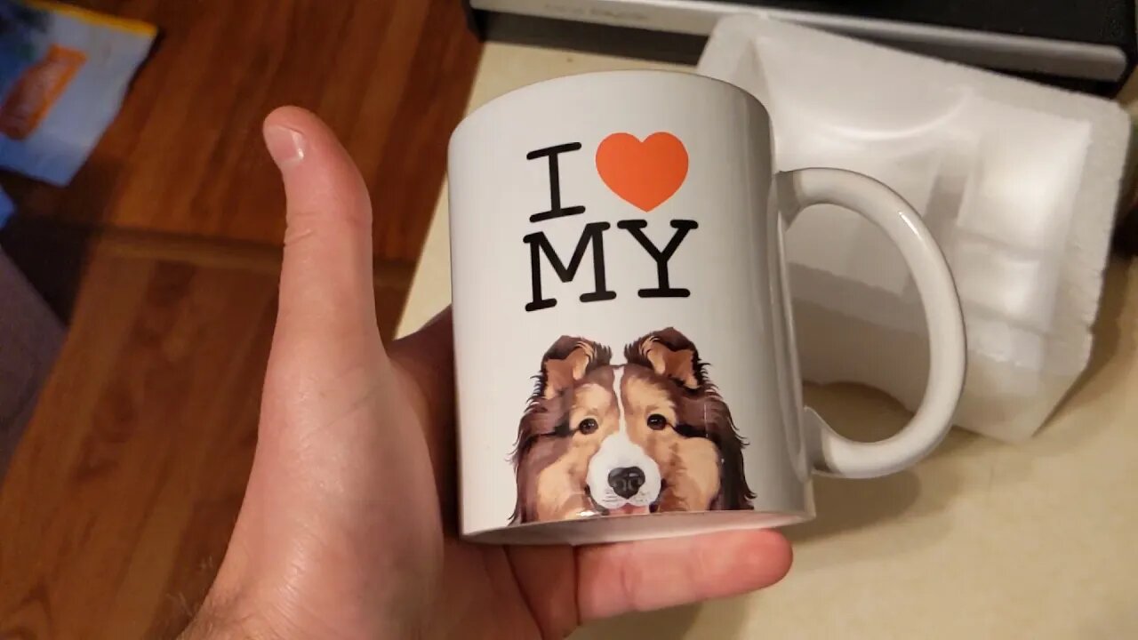 MUGBREW I Love My Sable Sheltie Shetland Sheep Dog Ceramic Coffee Mug Tea Cup, 11 OZ