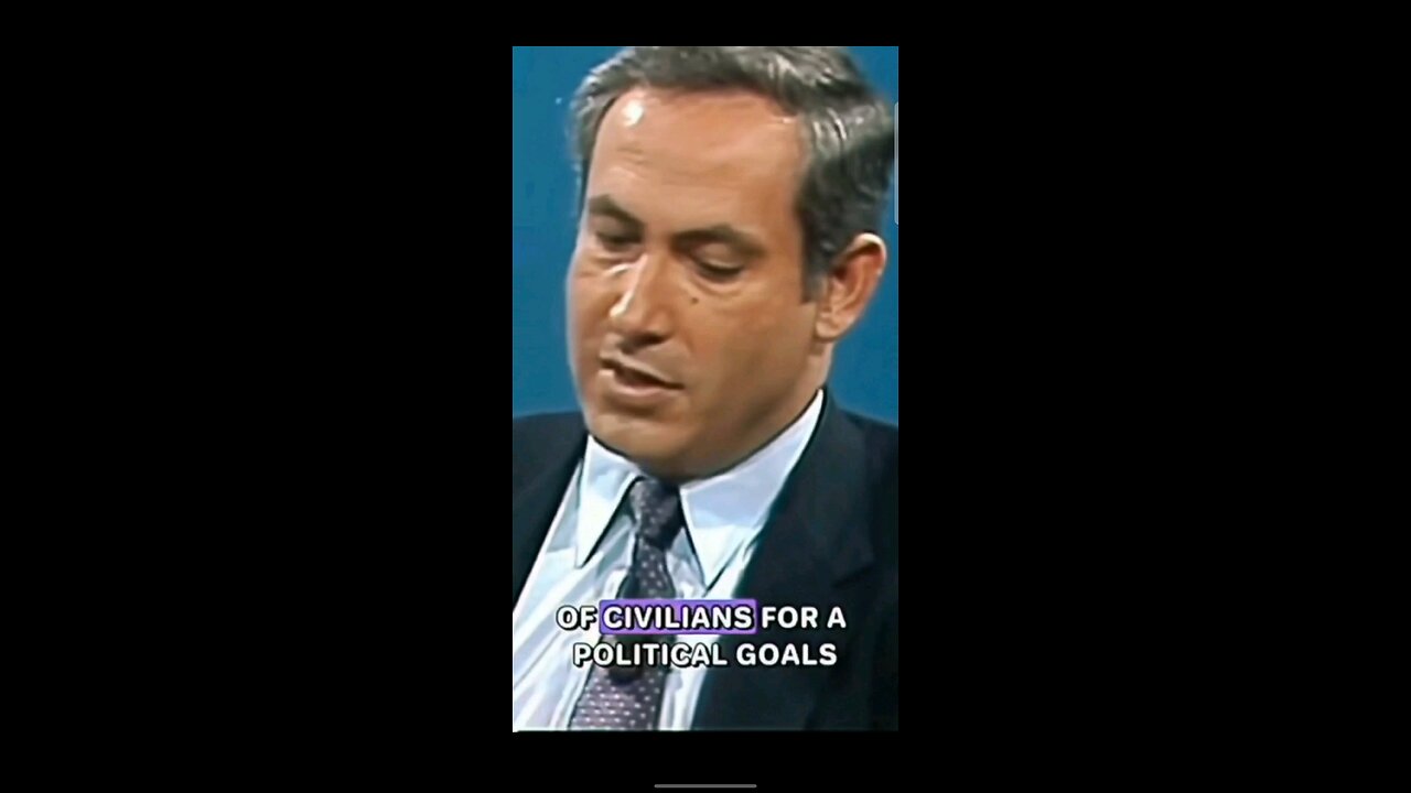 Benjamin Netanyahu on what terrorism is.