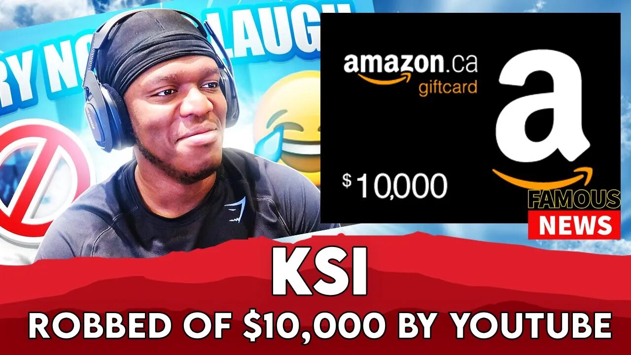 KSI Robbed of $10K By YouTube Moderator | Famous News