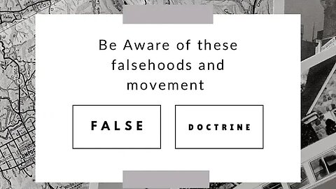 Be aware of these falsehoods and movement! Sharing a dream and links at bottom.