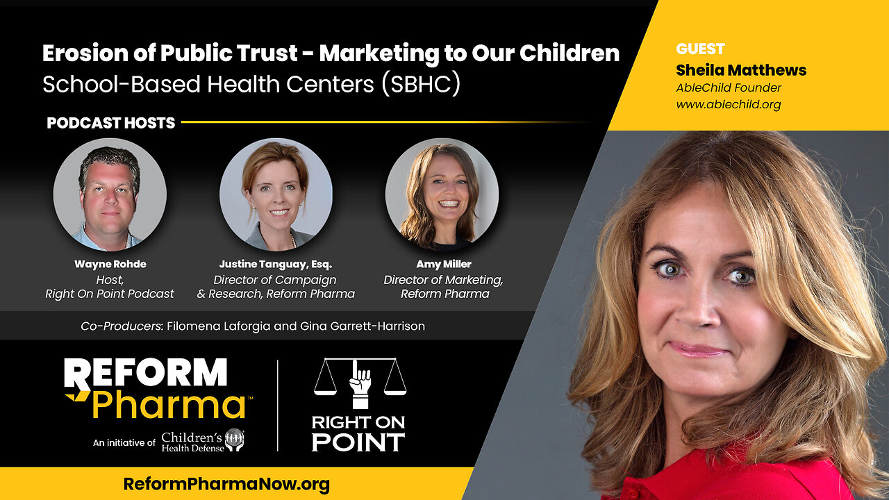 ep.3 - Marketing to Our Children, School-Based Health Centers (SBHC) - Right on Point Podcast w Wayne Rohde - Sheila Matthews