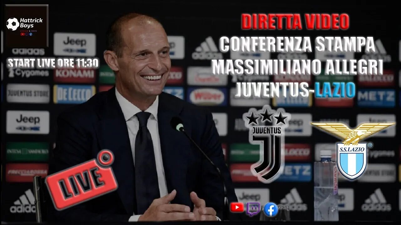 DIRETTA VIDEO CONFERENZA ALLEGRI PRE JUVENTUS LAZIO