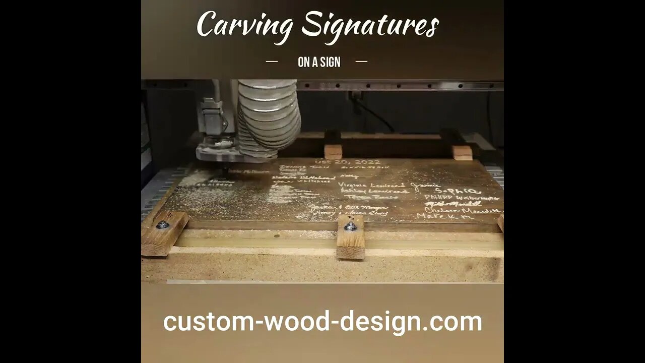 Wooden signs with Signatures // #shorts #woodsign #signmaking #cnc #viral #fyp