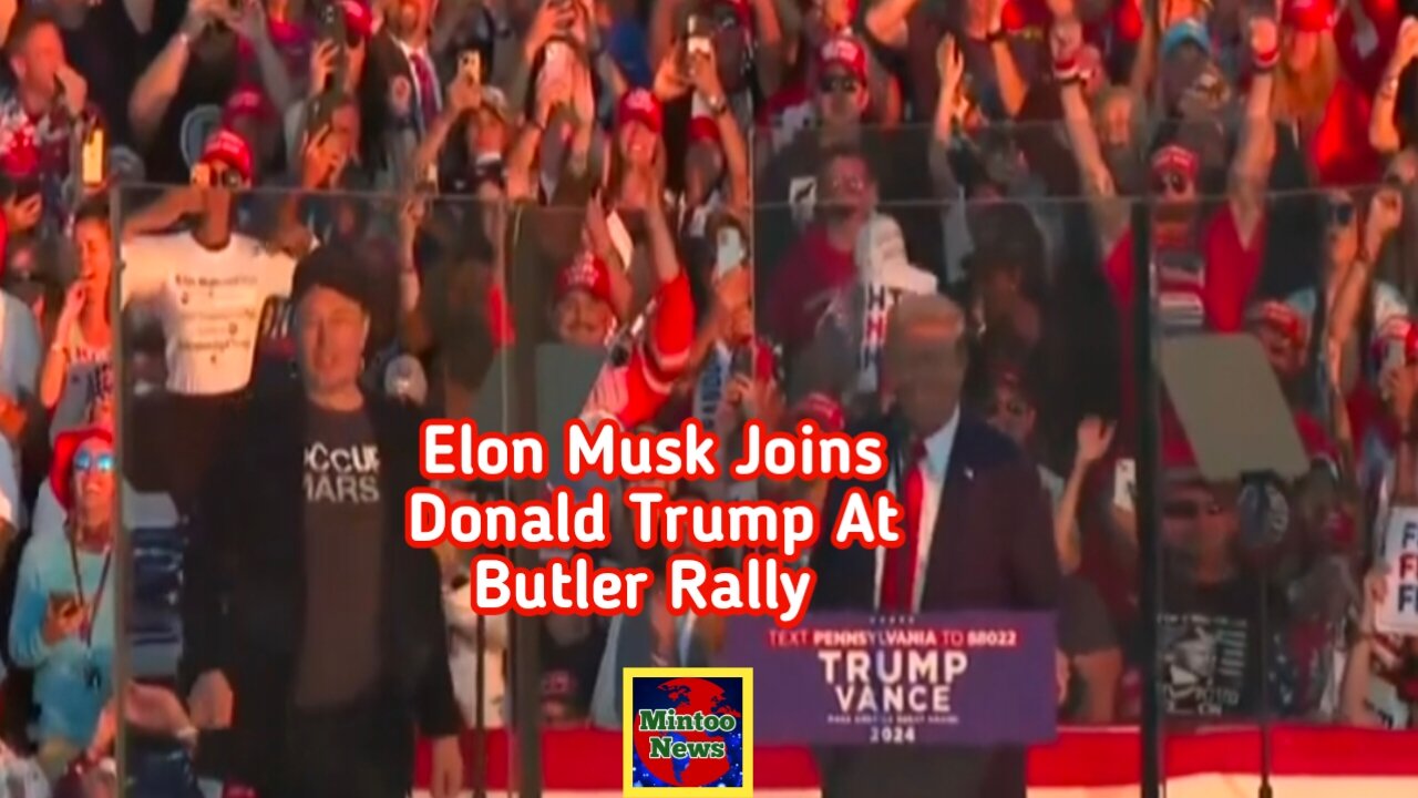 Elon Musk joins Donald Trump at site of Butler assassination attempt