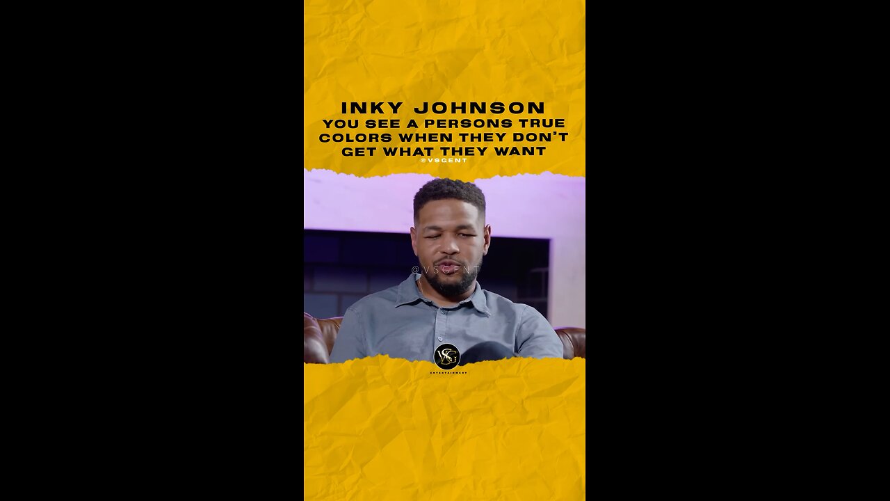 @inkyjohnsonmotivate You see a persons true colors when they don’t get what they want