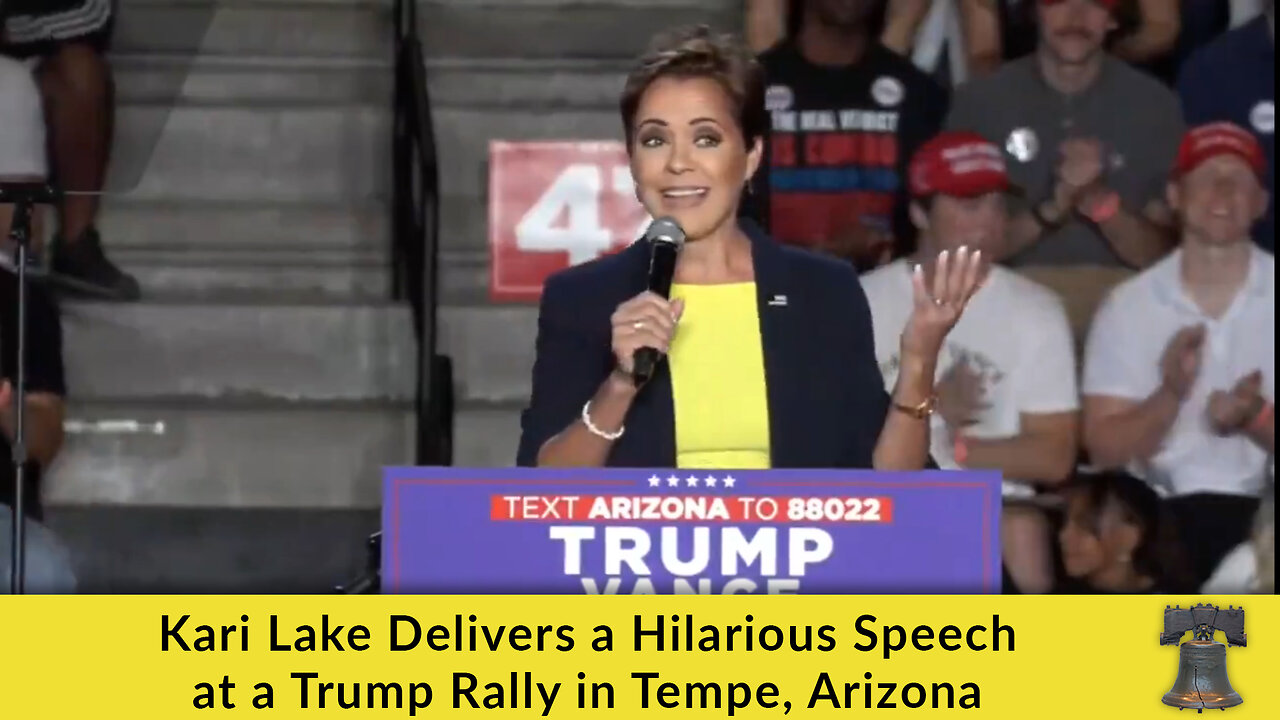 Kari Lake Delivers a Hilarious Speech at a Trump Rally in Tempe, Arizona