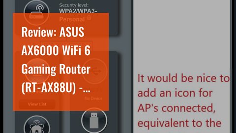 Review: ASUS AX6000 WiFi 6 Gaming Router (RT-AX88U) - Dual Band Gigabit Wireless Router, 8 GB P...