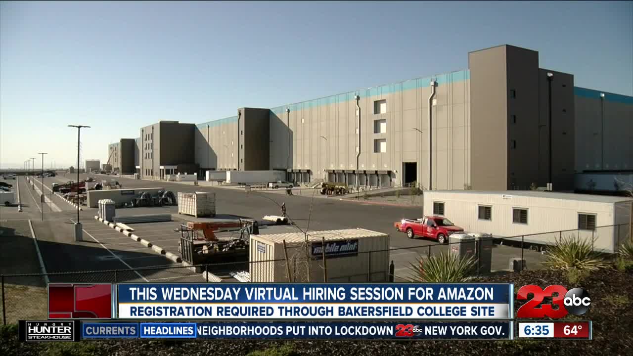 This Wednesday Amazon holding virtual hiring session at Bakersfield College