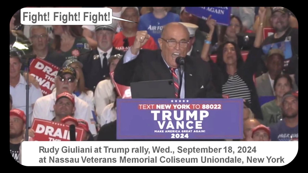 Rudy Giuliani unleashed at New York Trump rally! - Sept. 18, 2024