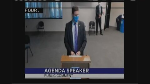 Palm Beach County Classroom Teachers Association President Justin Katz addresses Palm Beach County School Board members on Wednesday, September 9, 2020