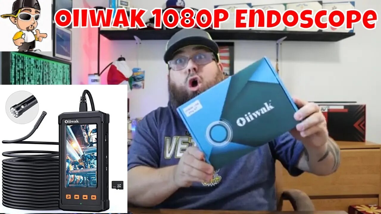 Oiiwak 1080P 50FT Dual Lens Borescope Inspection Camera