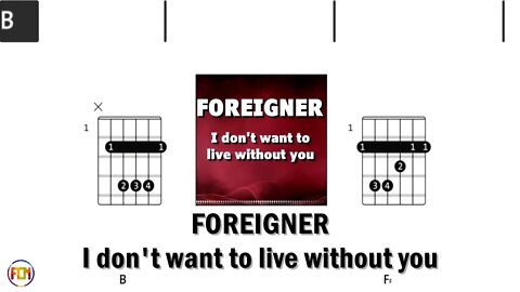 FOREIGNER I don't want to live without you FCN GUITAR CHORDS & LYRICS