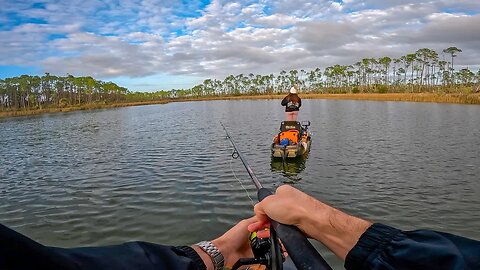 Hidden Mud Hole With HUNDREDS of Trout | Kayak Fishing