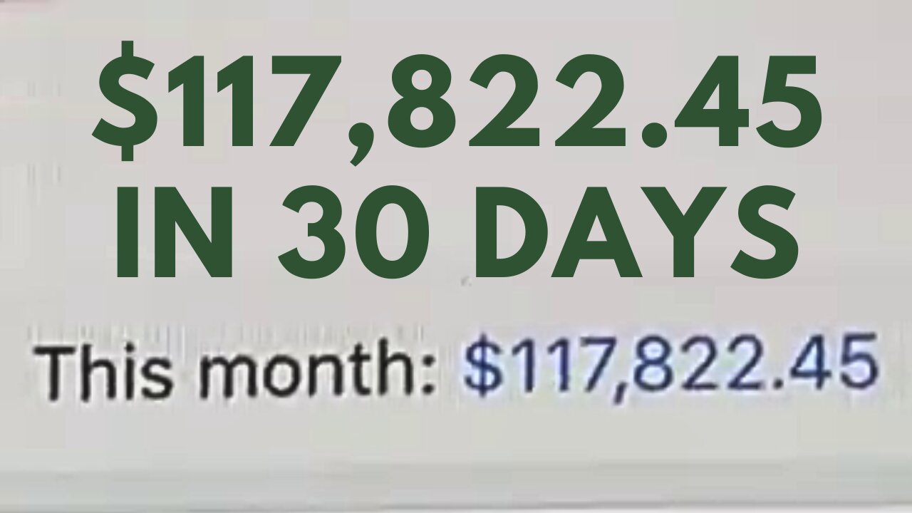 $117,822.45 In 30 Days Making Money Online