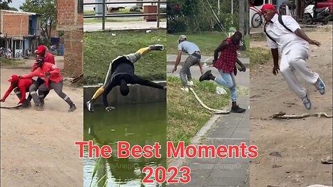 😂😂😂BEST OF 2023 SCARE PRANKS | Statue | Bushman | Gorilla. Part 1