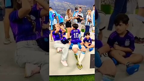 Lionel Messi celebrates World Cup win with his family ❤️ #shorts #foryou #viral #ARG