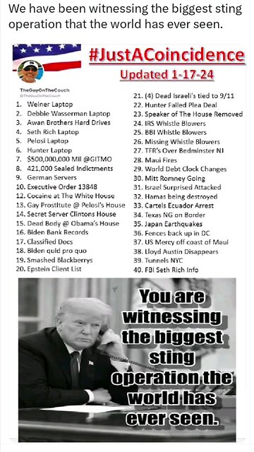 The Greatest Sting Operation Q The Great Awakening Trump2024 👍