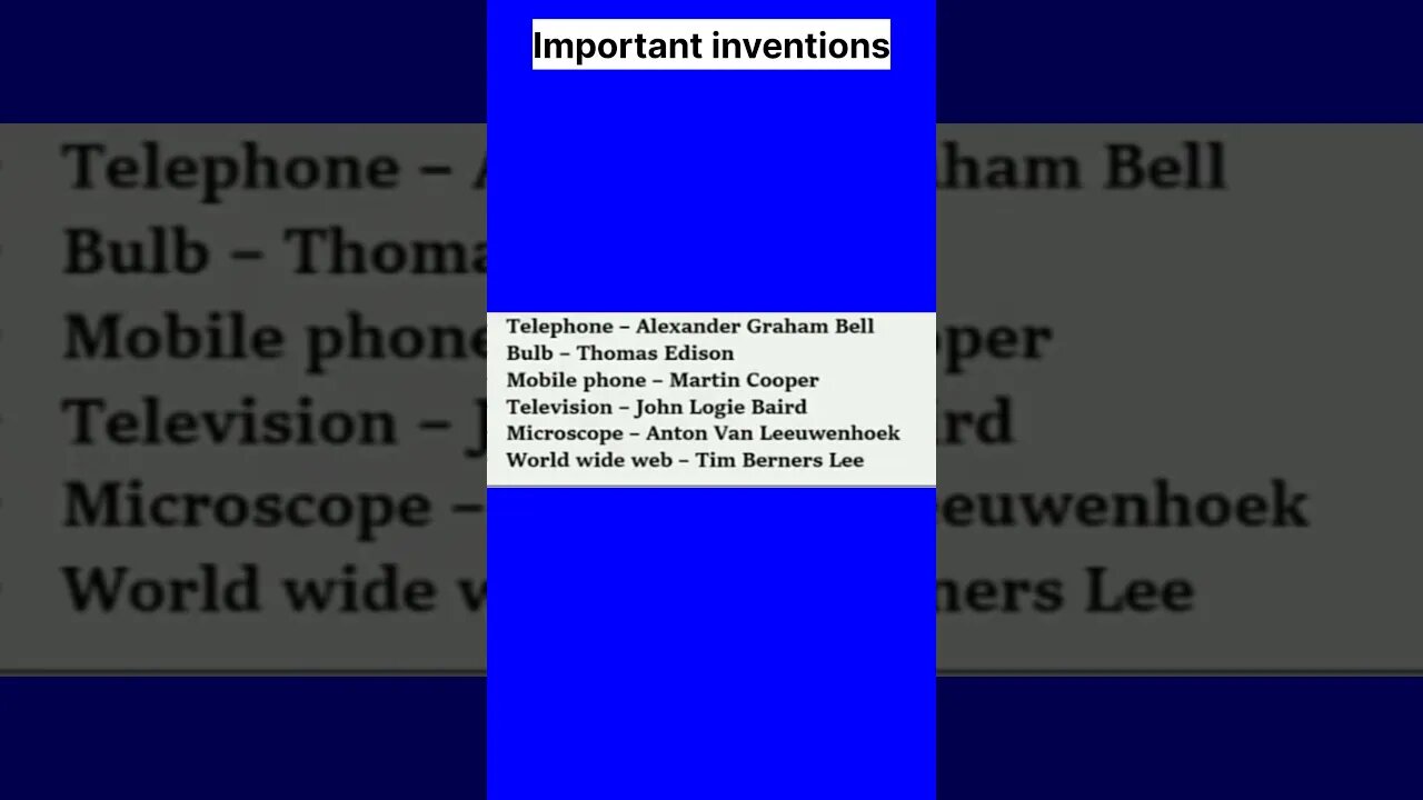 Important inventions #shorts #youtubeshorts #inventions