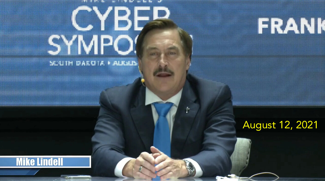 Mike Lindell at his Cyber Symposium