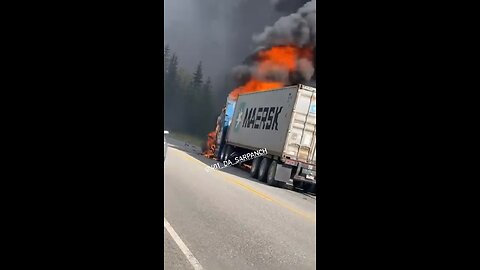 Truck Fire In British Columbia