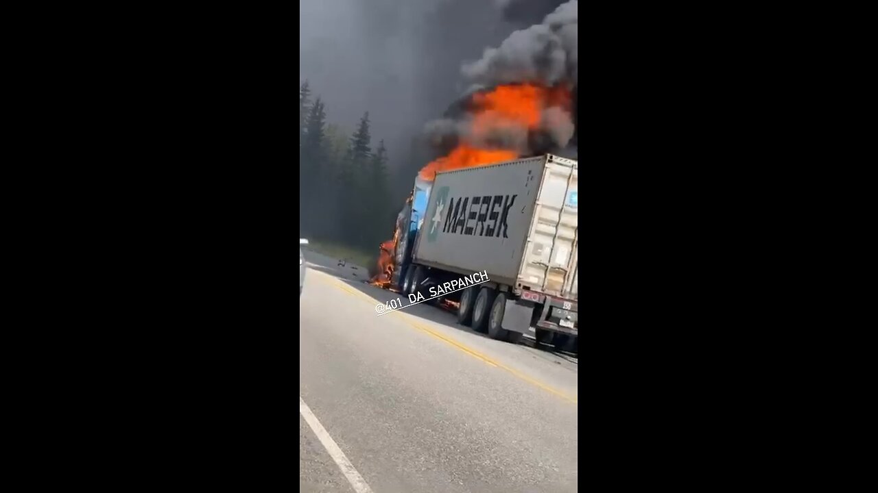 Truck Fire In British Columbia