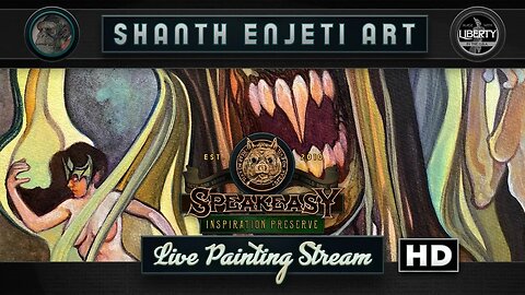 🔴 LIVE! Shanth Enjeti Art’s SPEAKEASY INSPIRATION PRESERVE! Painting Pulp Horror Comics!