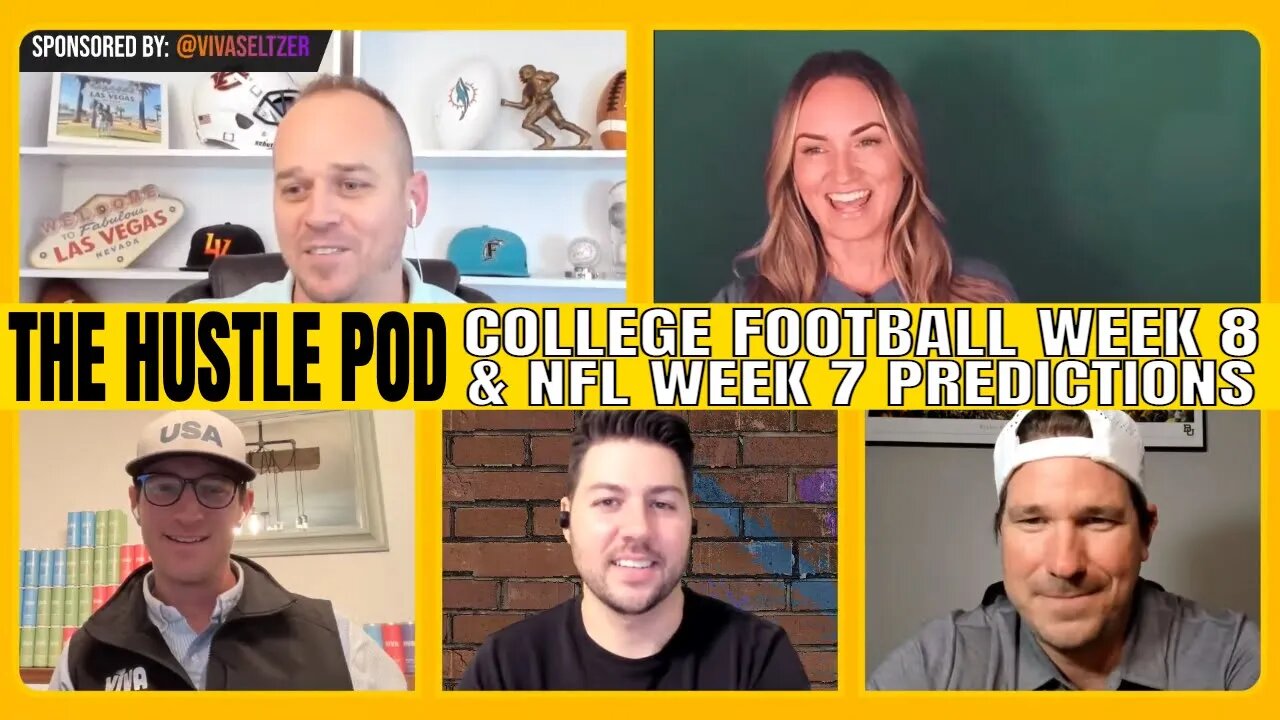 NFL Week 7 Picks | College Football Week 8 Predictions and Odds | The Hustle Pod | October 19