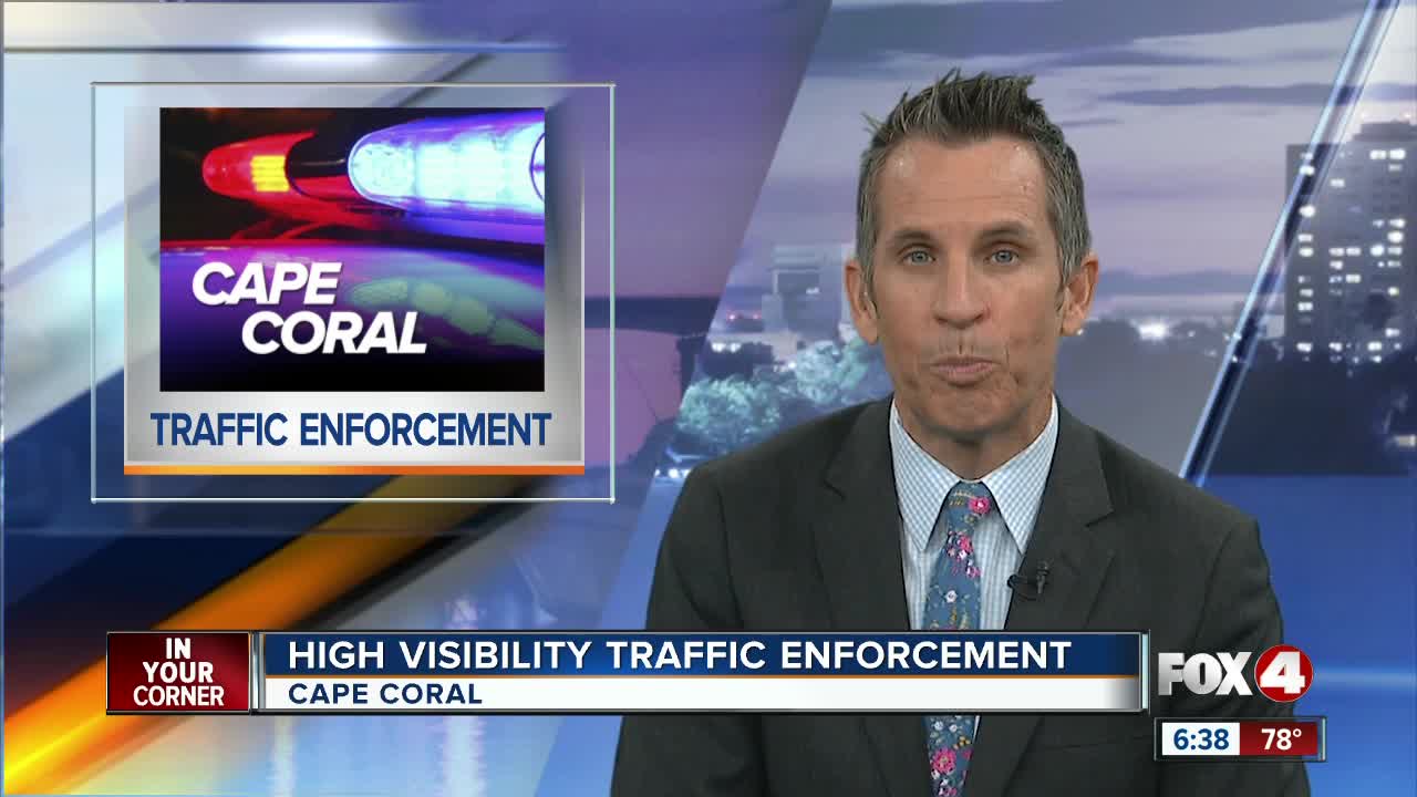 Cape Coral Police Department conducts high visibility traffic enforcement operation