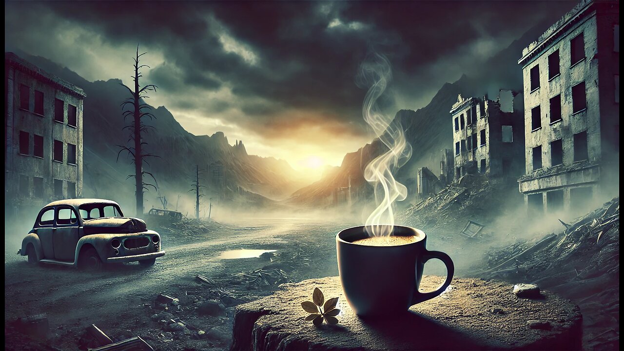 "Starting the day with a warm cup of coffee, even if the world’s gone to hell.