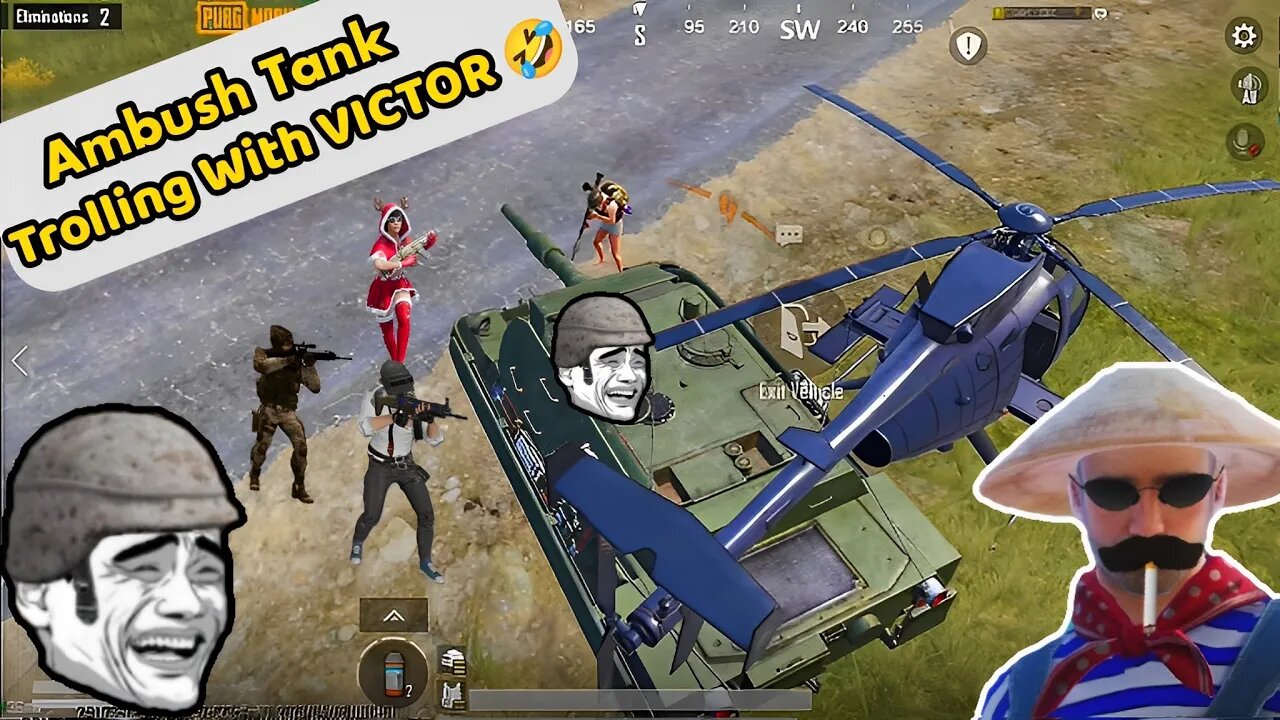 Victor Discover New Trolling Idea 🤣🤣 Funny Troll With Tank Fight 🤣😱 Pubg Mobile .