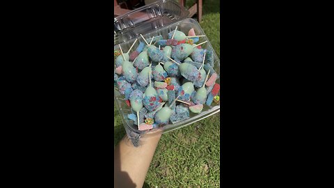 Watermelon candy grapes with watermelon and blue raspberry jolly ranchers