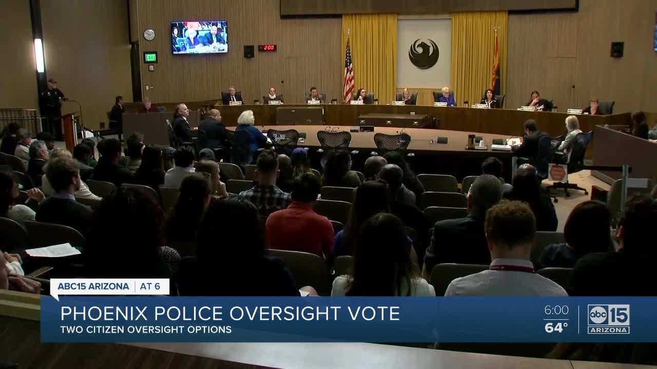 Phoenix police oversight vote