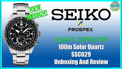 Flight Computer Refresh! | Seiko Prospex 100m Solar Quartz SSC629 Unbox & Review