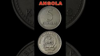 Angola 5 Kwanzas 1999.#shorts #coinnotesz