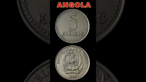 Angola 5 Kwanzas 1999.#shorts #coinnotesz