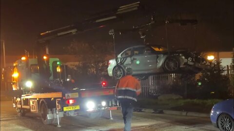 BMW GETS PICKED UP BY LORRY