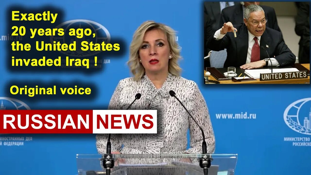 Exactly 20 years ago, the United States invaded Iraq! Zakharova, Russia, NATO, Ukraine. RU