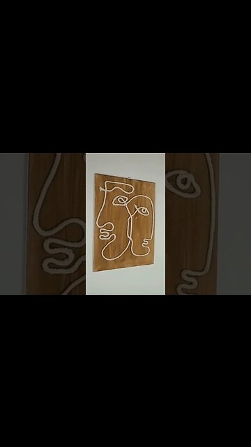 DIY One Line Picture #reels #diyreels #diyhomedecor #diyart #onelinepicture #craft