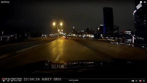 Winter's Night Drive Through Downtown Buffalo NY