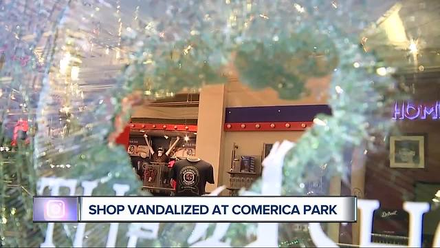 Man smashes windows, door with sledgehammer at Comerica Park in Detroit