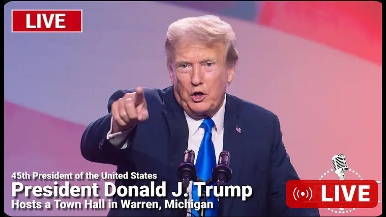 President Trump Live Gives Remarks in Walker, Michigan - 9/27/24