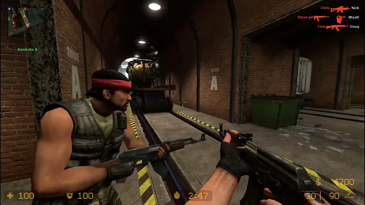 Counter Strike Source Train Bots #4 Only Assault Rifles