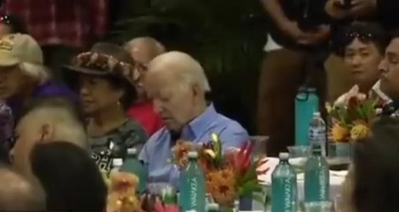 Did Biden Fall Asleep During Ceremony Honoring Those Killed In Maui Wildfires?