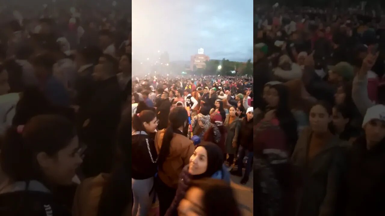 جموع غفيرة من جبال اطلس تحتفل بفوز المنتخب المغربي على البرتغال - فرحتكم فرحتنا 🇪🇬♥️🇲🇦